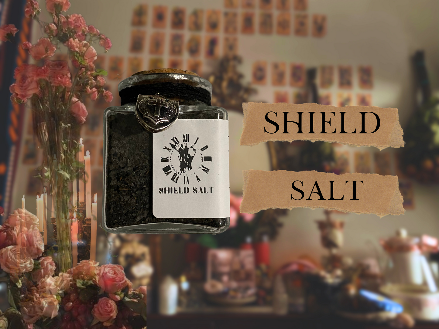 shield | witch's black salt | spelled ritual salt