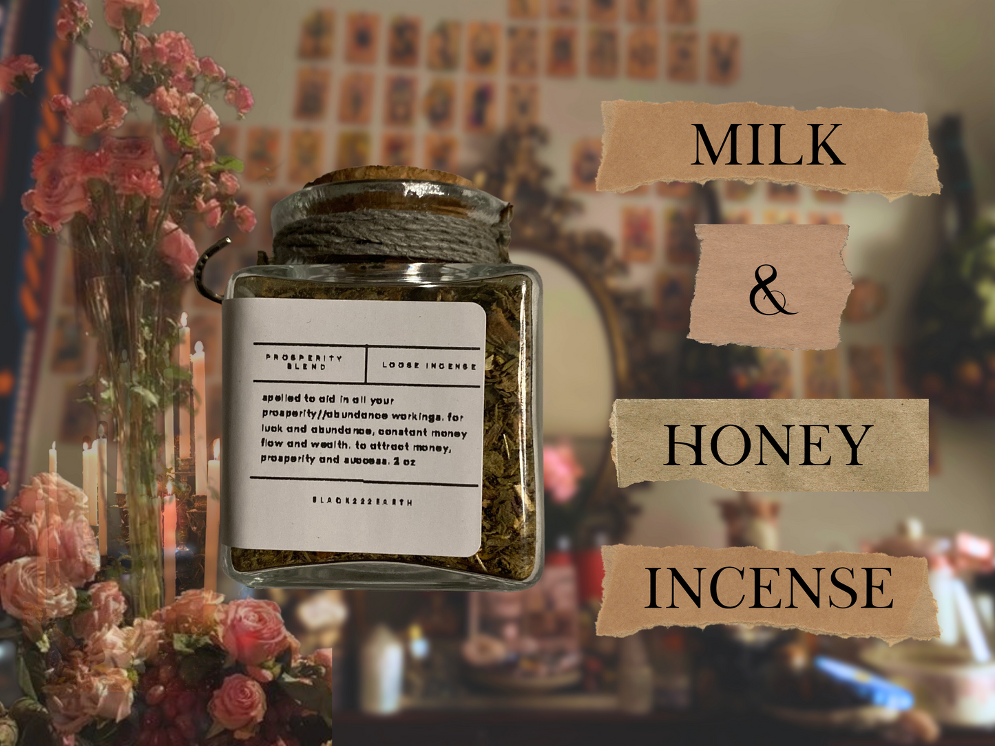 milk & honey | spelled incense | ritual incense