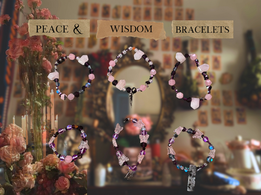 peace & wisdom bracelets