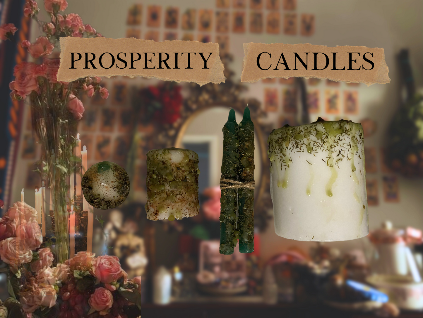 prosperity candle(s) | spelled ritual candles